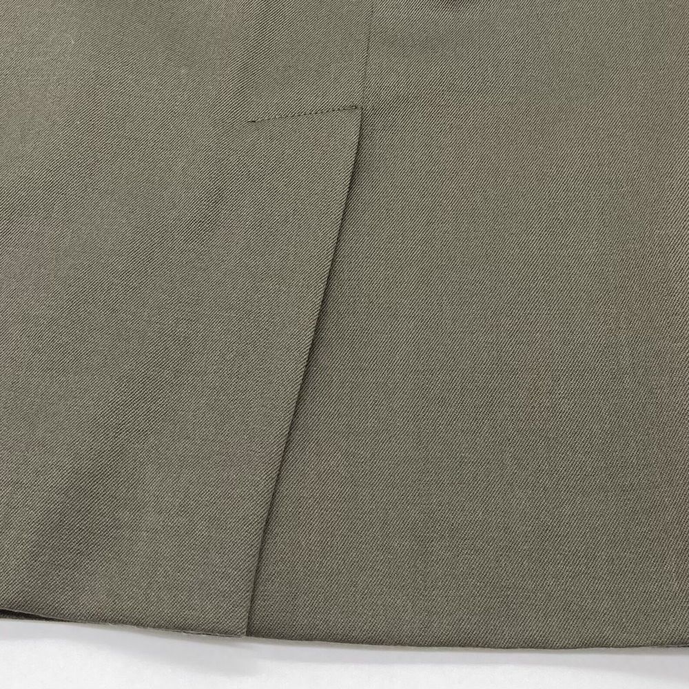 Lands End Sz 12 Pencil Skirt 100% Wool Back Slit Side Pockets Sage Green USA - Picture 9 of 11